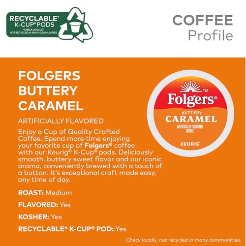 Folgers 6680 Caramel Drizzle Coffee K-Cups, 24/box - image 8