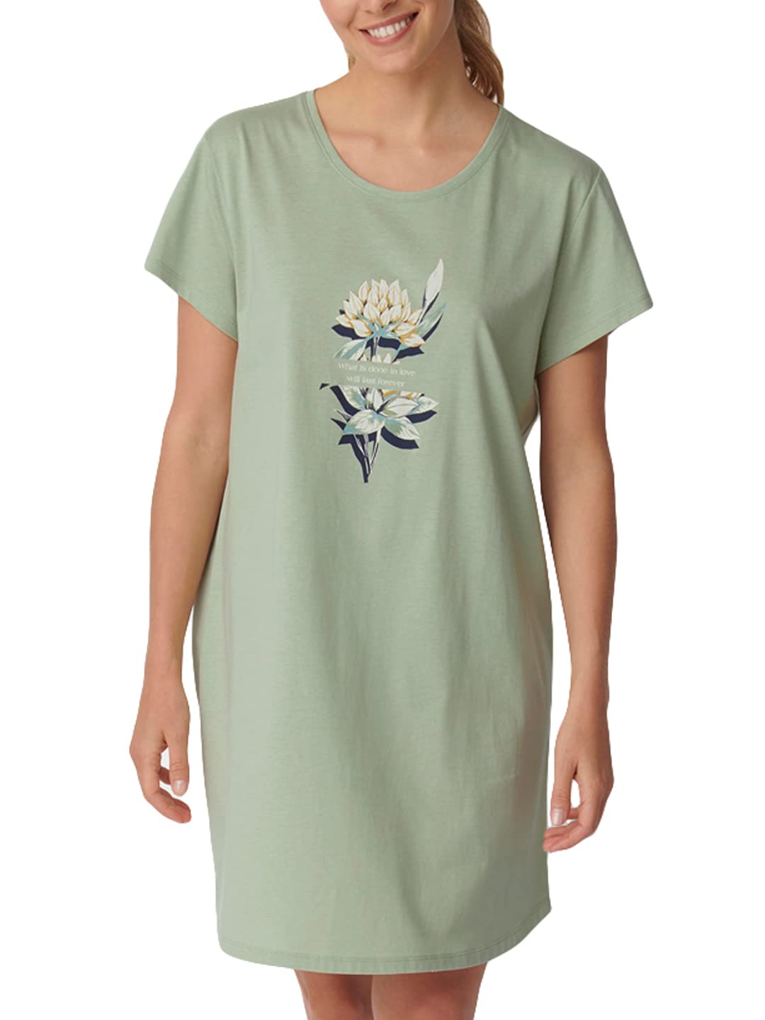 Triumph Nightdresses NDK Women's Sustainable Organic Cotton Nightdress Printed Short Sleeve Jersey Sleepwear Comfortable L... - Review, Price and Buying Guide
