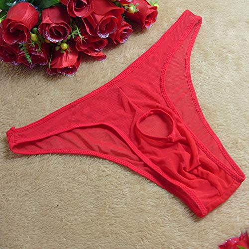 Mens 3in1 Pack Sexy Underwear Cool Briefs Ice Mesh G-Strings Bikini Thongs Panties Gift For Boyfriend (3 Colors Pack)4