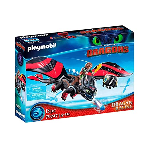 PLAYMOBIL DreamWorks Dragons 70727 Dragon Racing: Hicks und Ohnezahn, Mit...