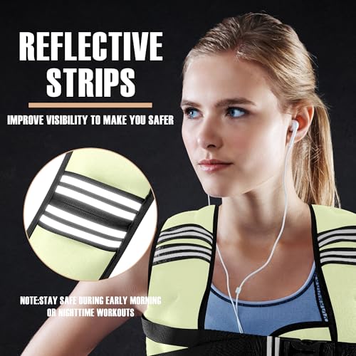 Image of NATURELUX Weighted Vest Men or Women - 5 /10 /15 /20 /25 /30lbs Weights with Reflective Stripe, Weighted Vest for Workout Equipment for Strength Training Running - Walking Weight Loss