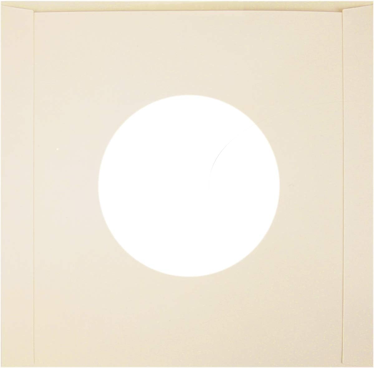 (100) 7" 45rpm Ivory Vinyl Record Inner Sleeves - Archival Quality, Super Heavyweight 29# Paper with Hole - 07IWIV