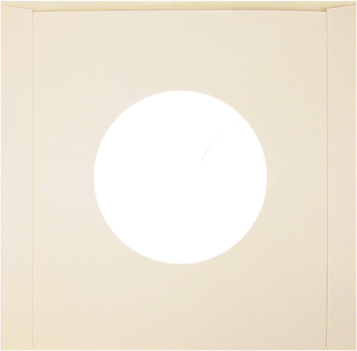 07IWIV - 100 custodie interne in vinile avorio da 17,8 cm a 45 giri/min, qualità per archiviazione, carta super pesante 29 # con foro