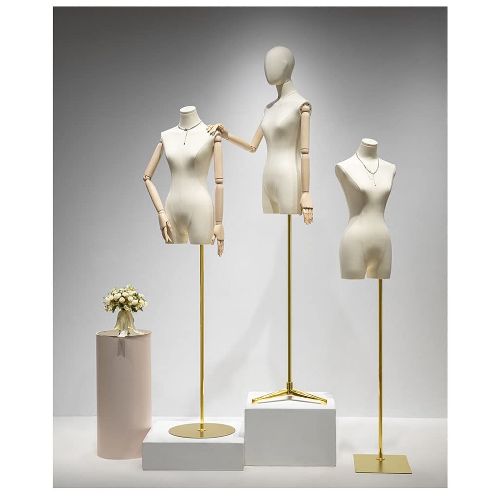 Générique Lot de 2 mannequins de Couture Femme avec Bras et tête Amovible, Hauteur réglable, pour vitrine de vêtements et de Bijoux (Couleur : avec Bras, Taille : S/S)