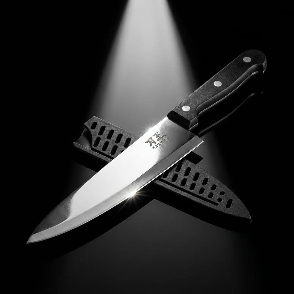 3 Piece Chef Knife Set with Sheaths - Premium Kitchen Knives -9