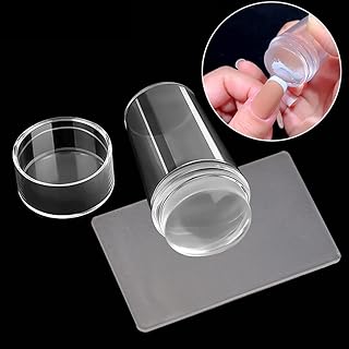 ختامة لتزيين الأظافر مصنوعة من السيليكون الشفاف من قطعة واحدة مع مكشطة، مجموعة أدوات للطباعة على الأظافر بنمط فرنسي، لا يوجد بديل لتزيين الأظافر بنفسك من فولانسي