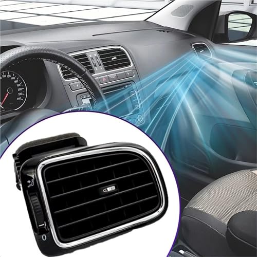 Rejilla de ventilación central para salpicadero negro de VW Polo 2011 a 2013 4