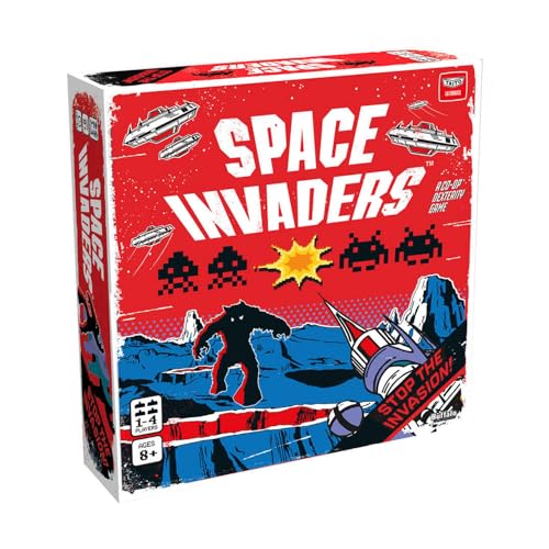 Buffalo Games - Space Invaders: Jogo de Estratégia para 1-4 Jogadores, Idade 8+ - Baseado no Clássico Arcade - Cooperative Gameplay - Licenciado Oficial Taito