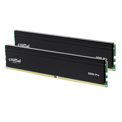 Crucial Pro RAM 64 GB Kit (2x32GB) DDR4 3200MHz (or 3000MHz or 2666MHz) Desktop Memory CP2K32G4DFRA32A - 3200MHz Pro with Heat Spreader - 64GB Kit (32GBx2)