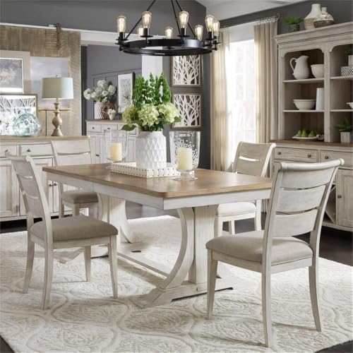 Pemberly Row 5-Piece Trestle Dining Set