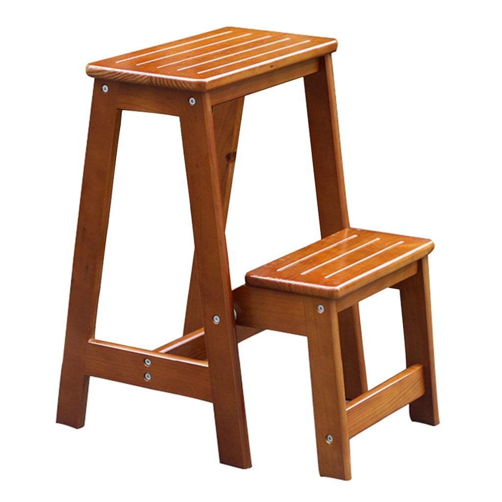 Escalera plegable de madera DASHADAO y banco decorativo para plantas en salas de estar