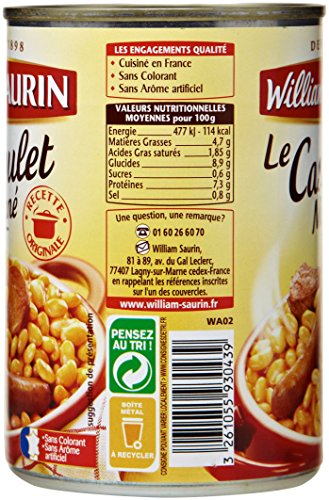 Plat Individuel Cassoulet Mitonné William Saurin La Boite De - vue 3