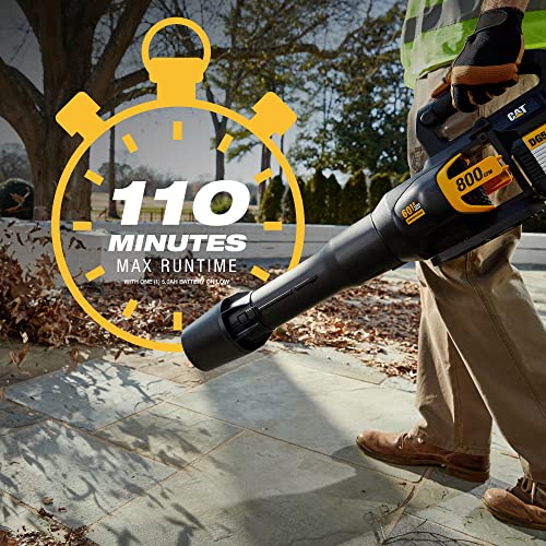 Cat DG651 60V 800 CFM 170 MPH High-Powered Leaf Blower Cordless, Adjustable Speed Blowers for Lawn Care, Lightweight Cordless Leaf Blower with Variable Air Control – Battery & Charger Included by CAT - Image 2