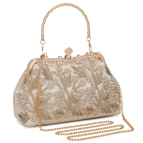 Image of UBORSE 1920s Vintage Clutch Purse Beaded Evening Bag for Women Formal Bridal Sequin Handbag Clutch for Wedding /Prom /Cocktail | 1920s
