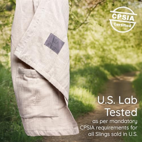 ring sling baby carrier - usa lab tested 100 natural cotton muslin breathable amp ergonomic ring sling beige