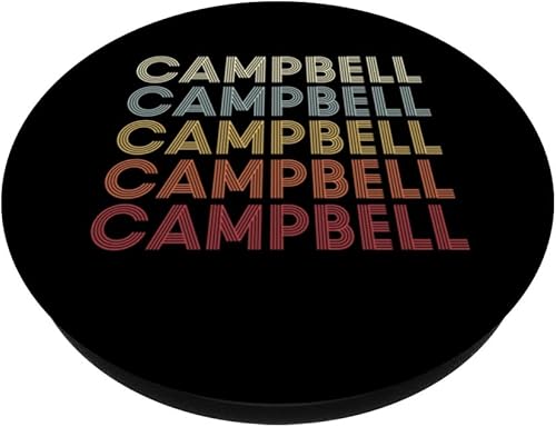 Miniatura 2 de Campbell New York Campbell NY Retro Vintage Text PopSockets Swappable PopGrip