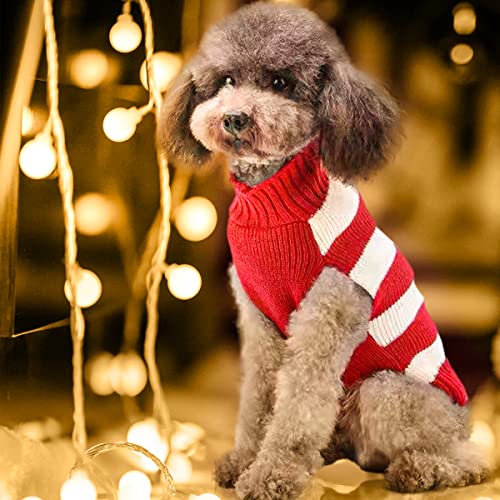 Hundepullover Weihnachten Hund Rollkragenpullover Weihnachten Muster Strickwaren warme Haustier Pullover, Winter Hund Mantel, Pullover Pet-Kostüm für Hundewelpen Party Puppy Geschenk für Hund