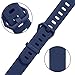 AK Band Replacement Wristband Strap with Secure Metal Buckle for Fitbit Alta/Fitbit Alta HR, Navy Blue, Large
