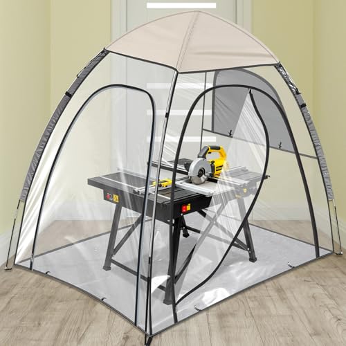 Woanger 1 Set Extra Large Tile Saw Shack 70. 8 x 51. 2 x 63 Inches Wet Tile Saw, Shack Easy-to-Assemble, Collapsible Storage Tent