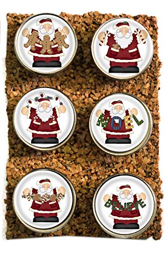 Set of 6 Christmas Santa Decorative Pushpins for Kitchen Corkboards and Bulletin Boards Handmade Home Decor Thumbtacks
