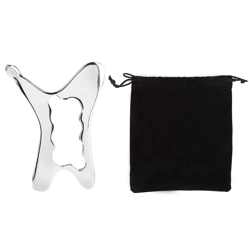 Gua Sha raspador herramienta para cuerpo, masajeador de drenaje linfático, raspador de piedra portátil con bolsa de almacenamiento, mejora la circulación sanguínea