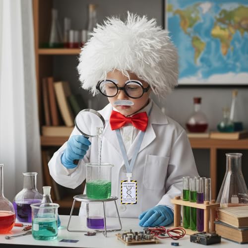 Disfraz Científico Loco para Niños 6 Piezas miniatura 4