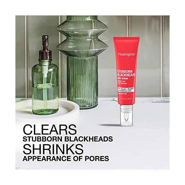 Neutrogena-Stubborn-Blackheads-Daily-Acne-Facial-Serum-with-Salicylic-Glycolic-Polyhydroxy-Mandelic-Acids-Oil-Free-Face-Serum-for-Acne-Prone-Skin-to-Help-Clear-Clogged-Pores-1-fl-oz Neutrogena Stubborn Blackheads Daily Acne Facial Serum with Salicylic, Glycolic, Polyhydroxy & Mandelic Acids, Oil-Free Face Serum for Acne-Prone Skin to Help Clear Clogged Pores, 1 fl. oz