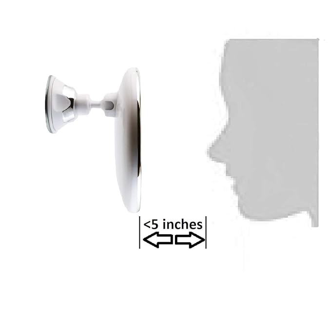 Espejo de Maquillaje con Luz LED JiBen 10X Aumento, Ventosa y Brazo Ajustable miniatura 6