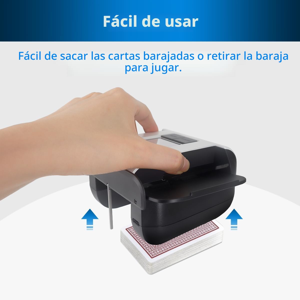 ShuffleBox S1 Barajador Automático de Tarjetas con Batería Integrada Recargable de 2000mAh, Máquina de Mezclado Ultra Silencioso para 2 Barajas