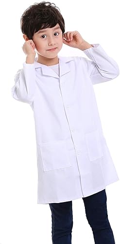 Miniatura 4 de TopTie Personalizado Kid Lab Coat Scrubs Bordado Impresión Nombre Logo Médicos Enfermeras Traje de Halloween Escuela Científicos