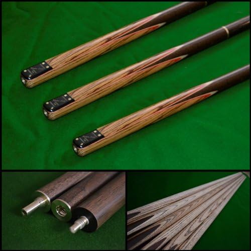 57" Handmade Multi-Spliced Rare Andiroba, Brazilian Cherry and Rosewood Snooker/Pool Cue