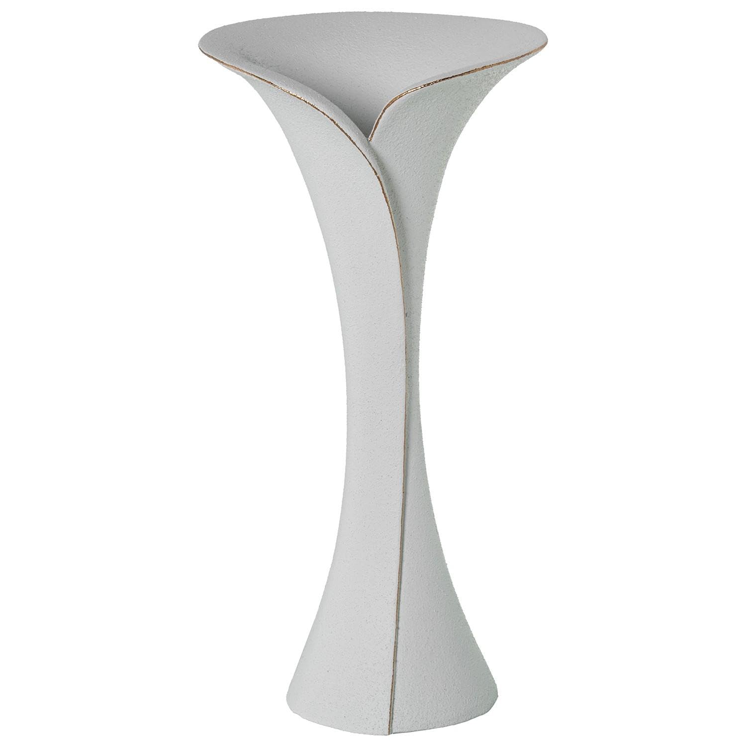 Vase de sol céramique blanc et doré pour grand angle