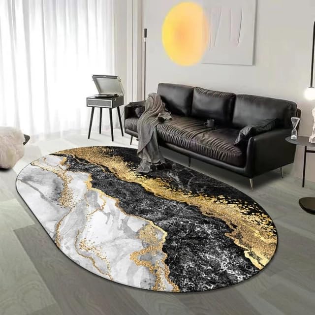 Tapis moderne abstrait pour salon et chambre à coucher chic 70x120cm