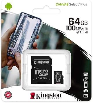 Kingston 64GB microSDXC Canvas Select Plus Class 10 Flash Memory Card SDCS2 Memory
