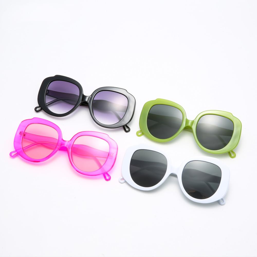 Übergroße ovale Sonnenbrille für Damen, Bonbonfarben, modische Farbverlaufs-Sonnenbrille, UV400-Schutzbrille, Damenbrille