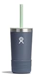 Kids 12 Oz Tumbler with Lid and Straw for School - Insulated Stainless Steel in Koala Gray