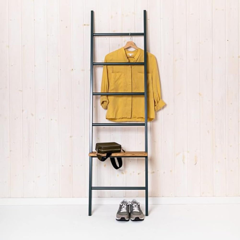 Échelle à serviettes en bois sur pied pour rangement de salle de bain et chambre