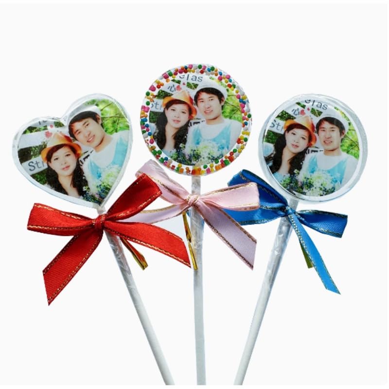 Piruletas personalizadas, personaliza fotos hechas a mano, texto, logotipo, regalos para graduación, cumpleaños (3 piezas)