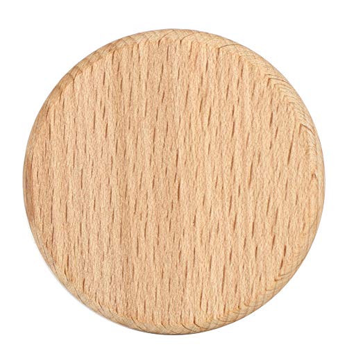 50 pezzi di trucioli di legno rotondi semplici bordi lisci fette di legno naturale decorazione di piatti rotondi fette di legno vuote truciolo di faggio senza foro accessori(6CM)