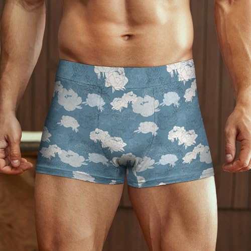 micidad Mens Boxer Brief Underwear Funny Flower Print Boxer Briefs Soft Breathable Stretch Sports Underwear, 4X-Large2