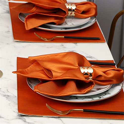 Ccbuy Hotel Mouth Cloth Wipe Cup Cloth Napkin Cloth Solid Color Table Mat Cloth Restaurant Western Napkin Mouth Cloth (Color : Orange) #TOP2