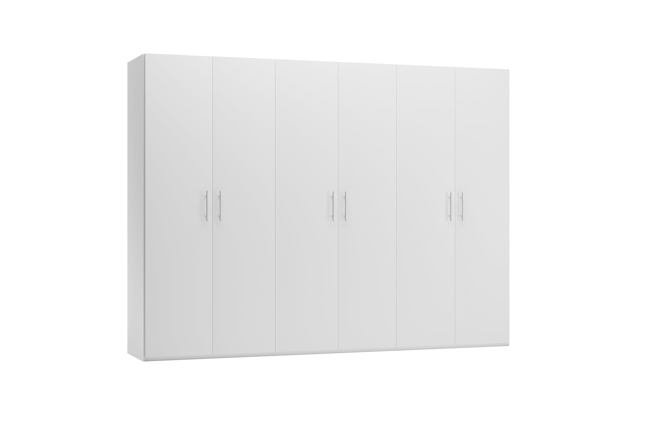 My Brand Germanvox Swift Armadio Guardaroba 6 ante Camera da Letto Bianco Opaco Made in Italy L.270 P.53 H.202 cm