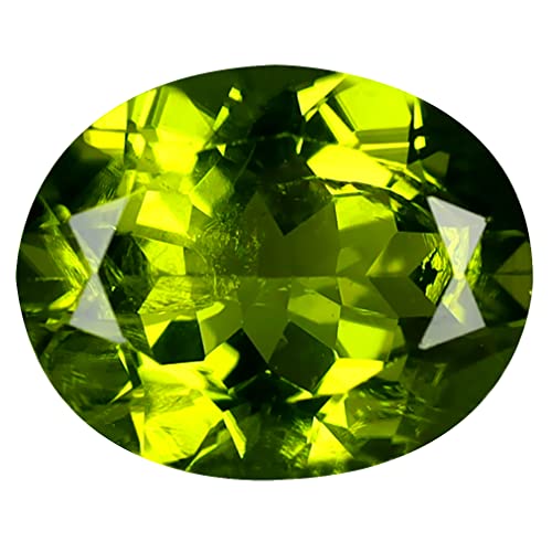 Péridot naturel ovale 3.63 ct, pierre de naissance d'août pour cadeau unique