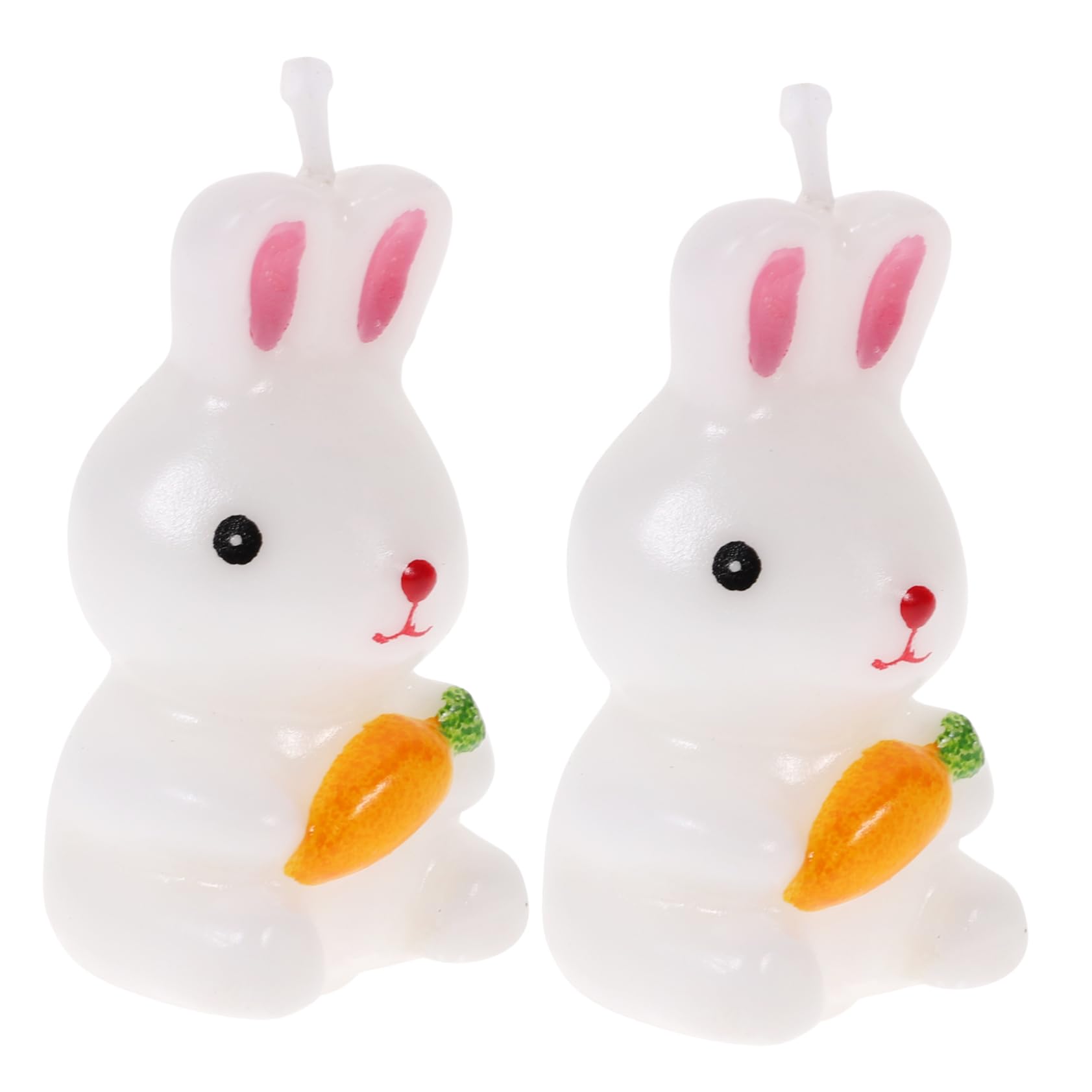 PRETYZOOM 2 Pcs Dog Birthday Candles Easter Bunny Candles Cake Toy Yoga Decor Baby Bunny Toys Easter Pillar Candles Easter Party Favor Miniature Toys Paraffin Lamp Holder Dining Table