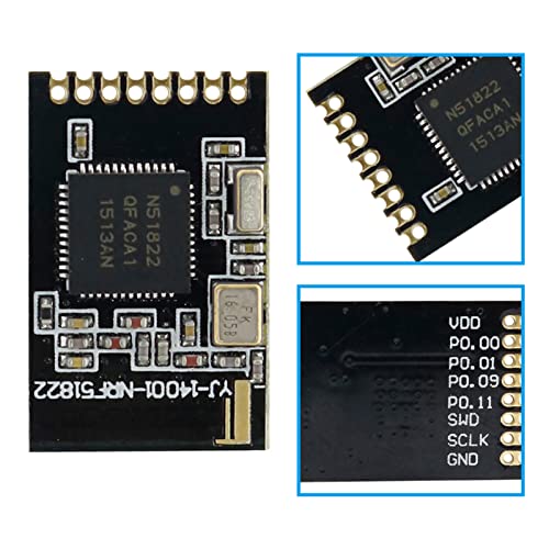 Marvvdy NRF51822 Seriële poort Bluetooth 4.0-module, 2,4 GHz draadloze module Transmissiemodule met ingebouwde antenne - Afbeelding 3