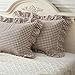 Mywinlle Taupe/White Plaid Ruffle Pillowcases Farmhouse Standard Size Pillow Shams 20