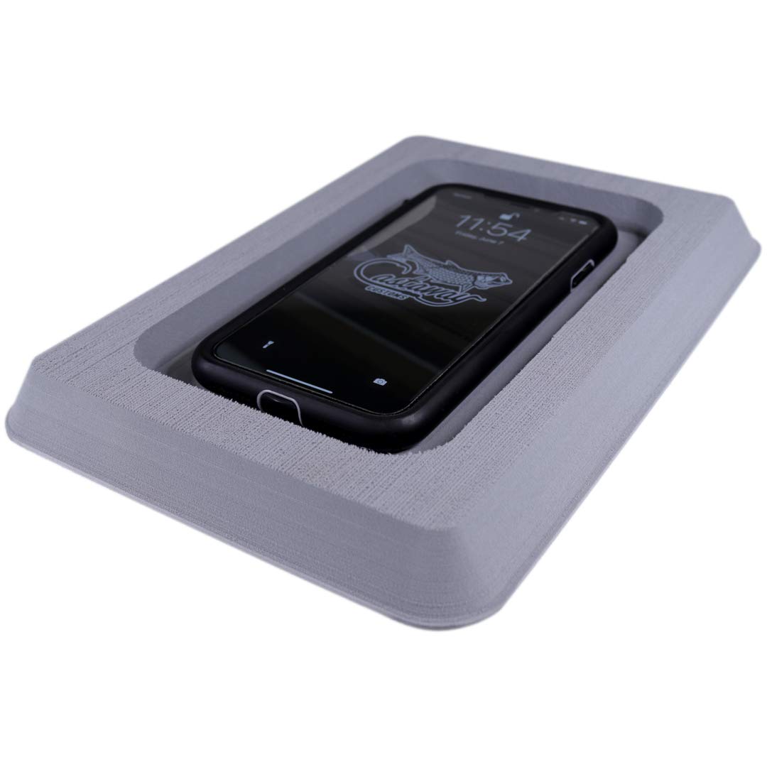 Castaway Customs SeaDek Foam Cell Phone Holder for Boats | Cell Phone Boat Dash Accessory | Perfect for Fishing Boat Center Consoles | 3M Adhesive Backing Boat Accessories