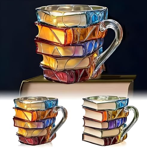 Dancing Panda 'Infinite Library' 191 ml Multicolor Glass Mug - Image 7