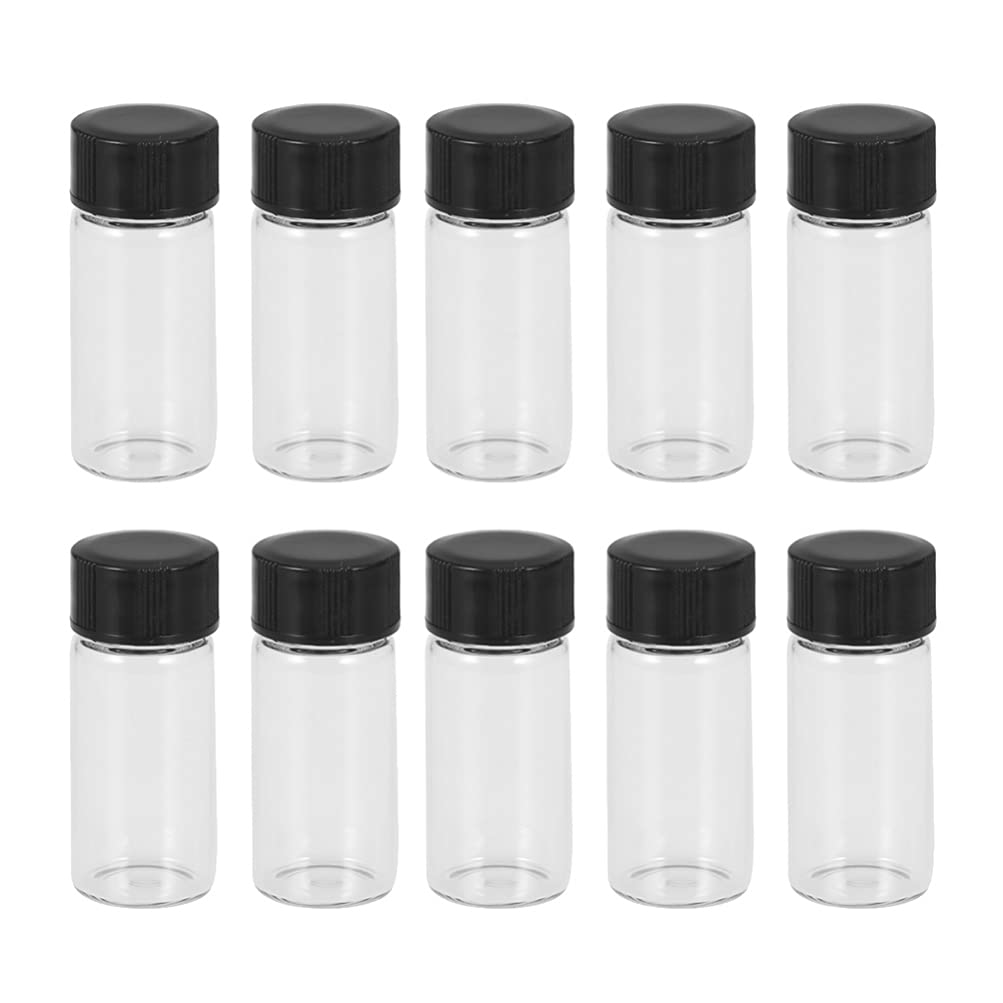tubo transparente contenedor tubos de ensayo, 100 frascos de vidrio con tapón de rosca, frascos de fondo plano transparente de 5 ml, frasco de recolección de líquido transparente, tubo de ensayo for m