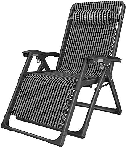 Chaise longue de patio inclinable réglable soulage le dos transat de plage pliable